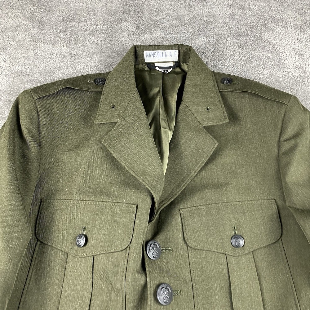 Defense Logistics Agency Button Up Uniform Jacket Mens‎ 40 R Green - Picture 3 of 16